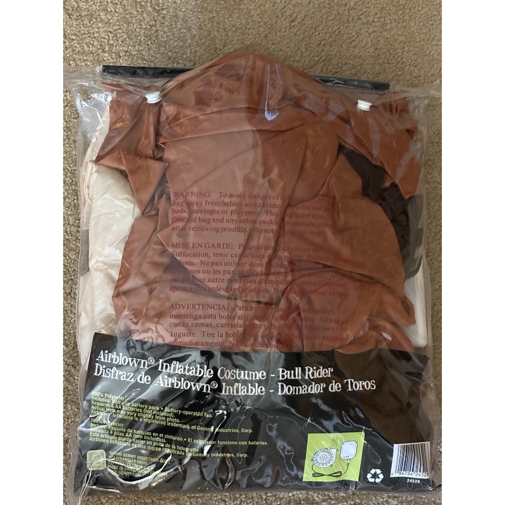 Halloween Inflatable Bull Rider Costume Adult One Size - Picture 2 of 2